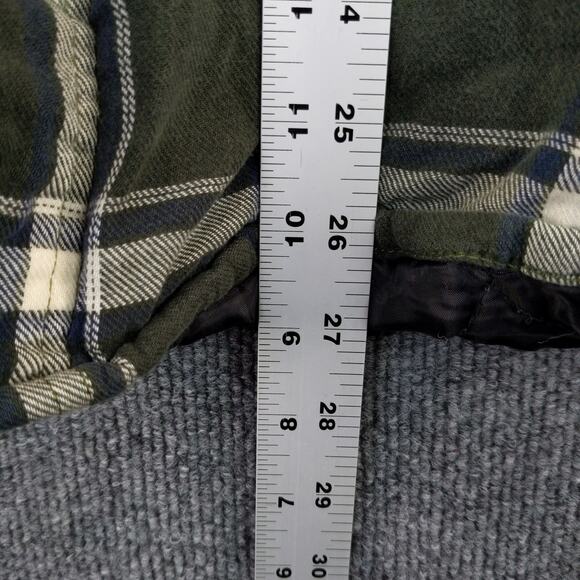 Vintage Wrangler Mens Quilted Liner Green Plaid Shacket Shirt Jacket Coat Size L - Picture 5 of 11